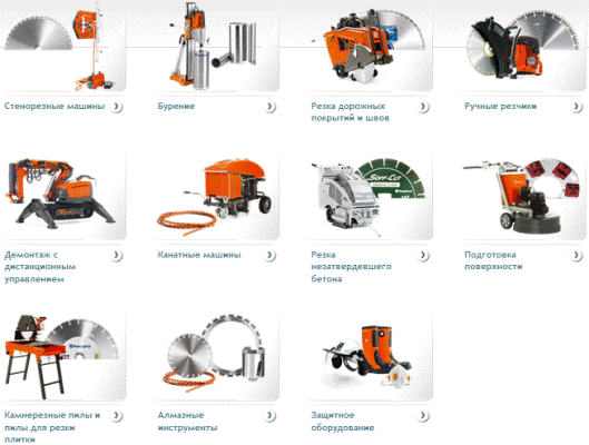 Продукция Husqvarna для строительства